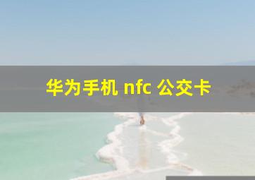 华为手机 nfc 公交卡